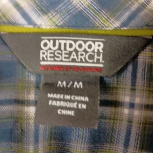Outdoor Research Mens Rugged Plaid Short-Sleeve Button Up Shirt Size M Outdoor - Picture 2 of 6